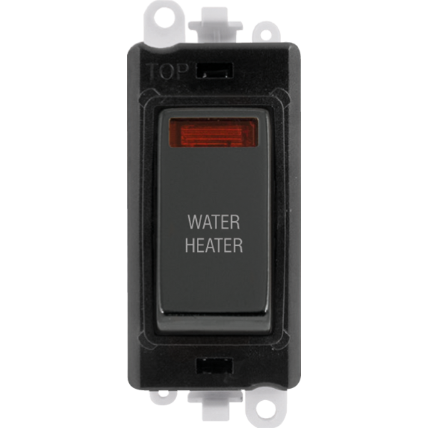 Click GridPro 20AX Double Pole Switch With Neon Module - Black - Black Nickel - Water Heater – GM2018NBKBN-WH