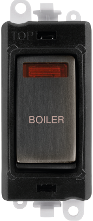 Click GridPro 20AX Double Pole Switch With Neon Module - Black - Matt Bronze - Boiler – GM2018NBKBZ-BL