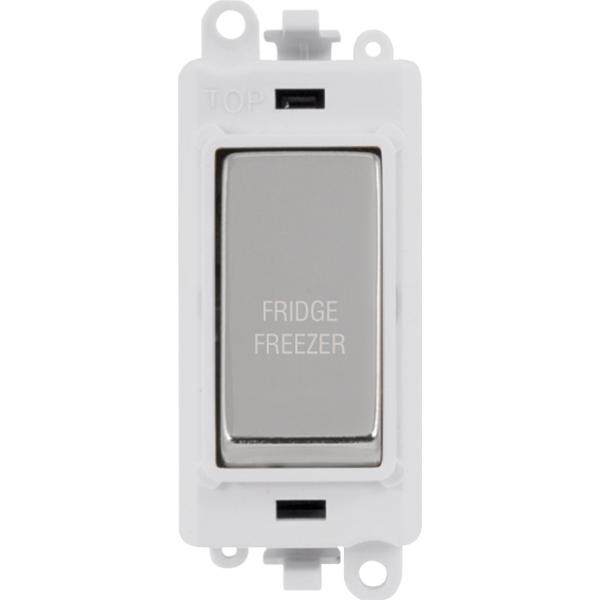Click GridPro 20AX Double Pole Switch Module - Polar White - Polished Chrome - Fridge Freezer – GM2018PWCH-FF
