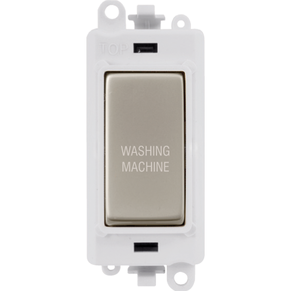 Click GridPro 20AX Double Pole Switch Module - Polar White - Pearl Nickel - Washing Machine – GM2018PWPN-WM