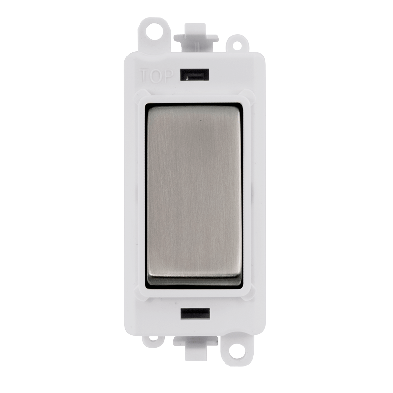 Click GridPro 20AX Intermediate Switch Module - White - Stainless Steel – GM2028PWSS
