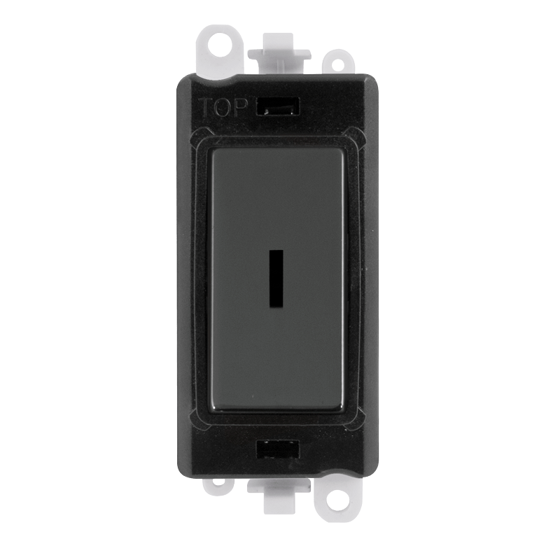 Click GridPro 20AX Double Pole Keyswitch Module - Black - Black Nickel – GM2046BKBN