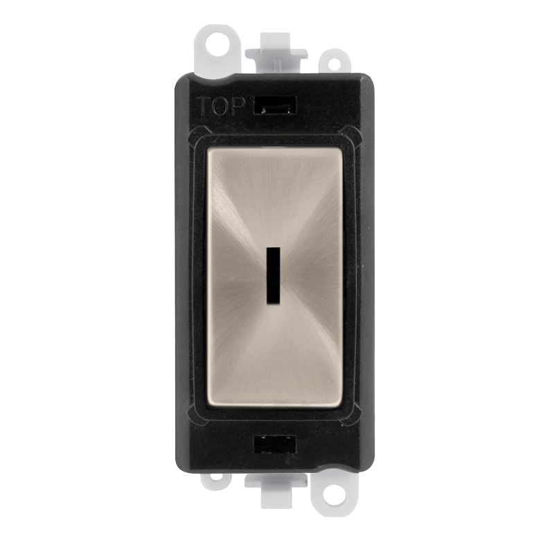 Click GridPro 20AX Double Pole Keyswitch Module - Black - Brushed Stainless – GM2046BKBS