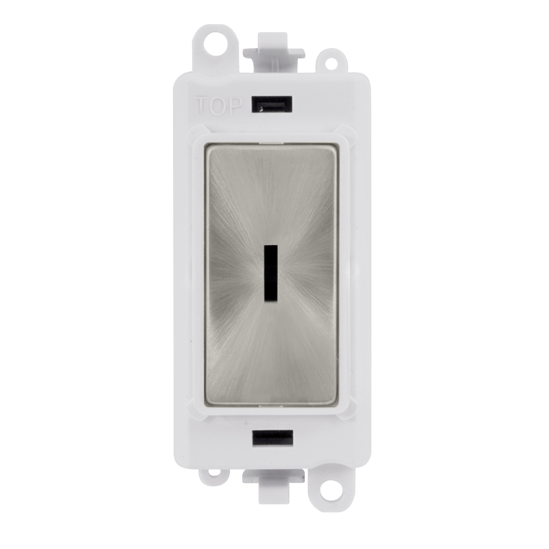 Click GridPro 20AX Double Pole Keyswitch Module - White - Satin Chrome – GM2046PWSC