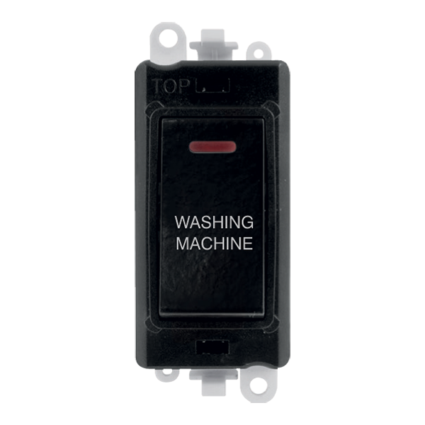 Click GridPro 20AX Double Pole Switch With LED Module - Black - Washing Machine – GM2218BK-WM