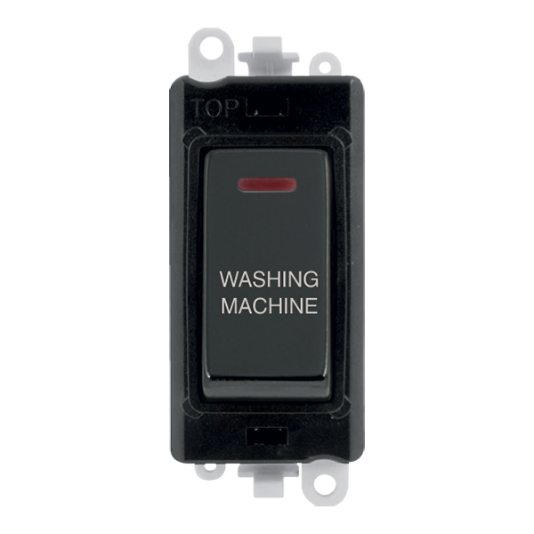 Click GridPro 20AX Double Pole Switch With LED Module - Black - Black Nickel - Washing Machine – GM2218BKBN-WM
