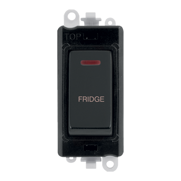 Click GridPro 20AX Double Pole Switch With LED Module - Black - Matt Black - Fridge – GM2218BKMB-FD
