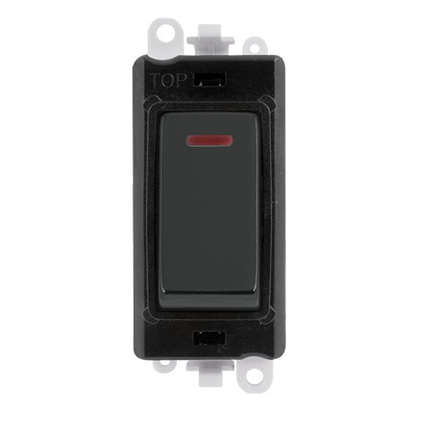 Click GridPro 20AX Double Pole Switch With LED Module - Black - Matt Black – GM2218BKMB