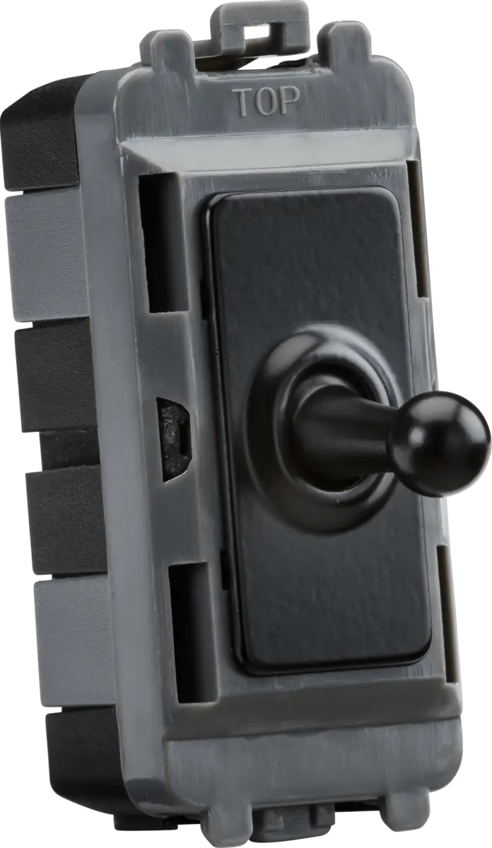Knightsbridge 20AX 1G DP Toggle switch - matt black – GDM02TOGMB