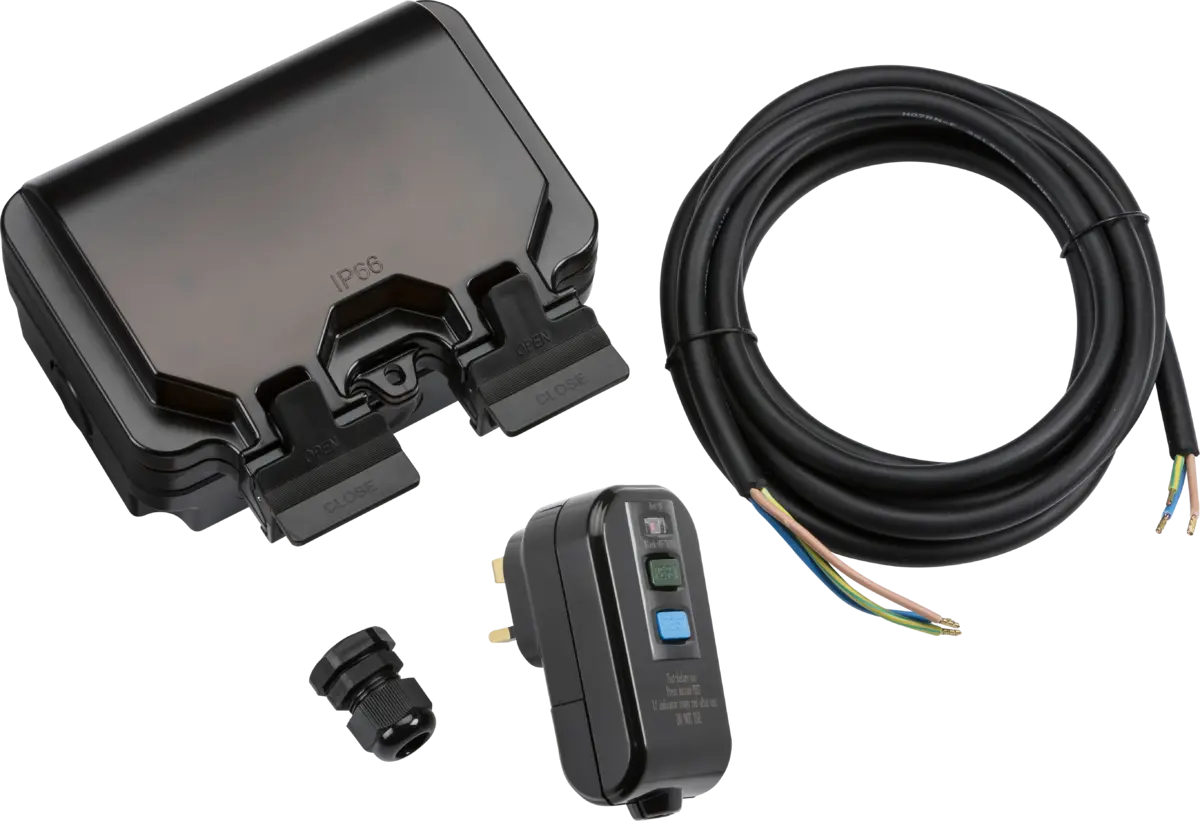 Knightsbridge IP66 2G RCD Outdoor Socket Kit – OPRCDKIT