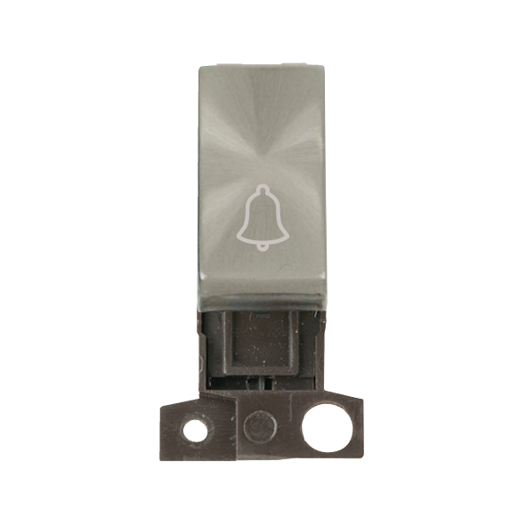 Click MiniGrid 1 Way Retractive Ingot 10A Switch 'Bell' - Brushed Stainless Steel – MD005BS