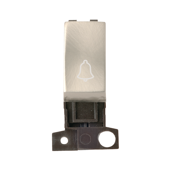 Click MiniGrid 1 Way Retractive Ingot 10A Switch 'Bell' - Satin Chrome – MD005SC
