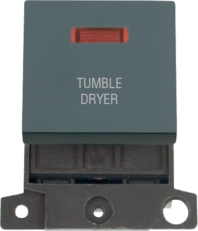 Click MiniGrid 20A DP INGT SW+NEON BK "TUMBLE DRYER" – MD023BK-TD