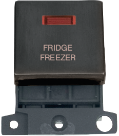 Click MiniGrid MINIGRID 20A DP SWITCH MODULE WITH NEON - MATT BRONZE - FRIDGE FREEZER – MD023BZ-FF