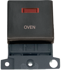 Click MiniGrid MINIGRID 20A DP SWITCH MODULE WITH NEON - MATT BRONZE - OVEN – MD023BZ-OV