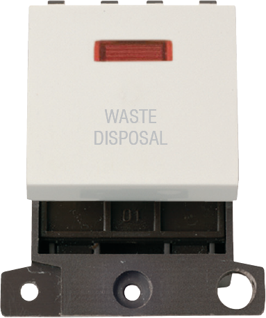 Click MiniGrid 20A DP INGT SW+NEON PW "WASTE DISPOSAL" – MD023PW-WD