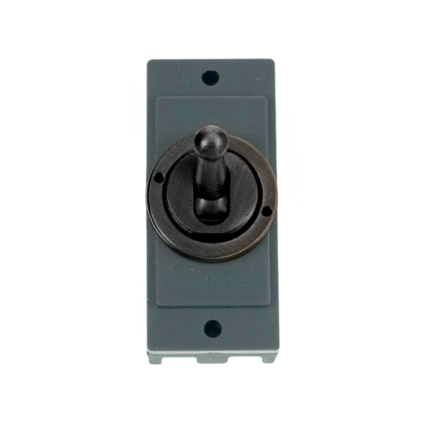 Click MiniGrid MINIGRID 10AX 2 WAY TOGGLE SWITCH MODULE - METAL MATT BRONZE – MD9102BZ
