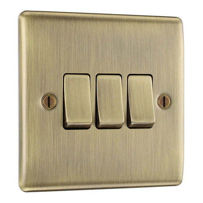 BG Nexus Antique Brass Switches and Sockets Black Inserts Full Range BG Nexus