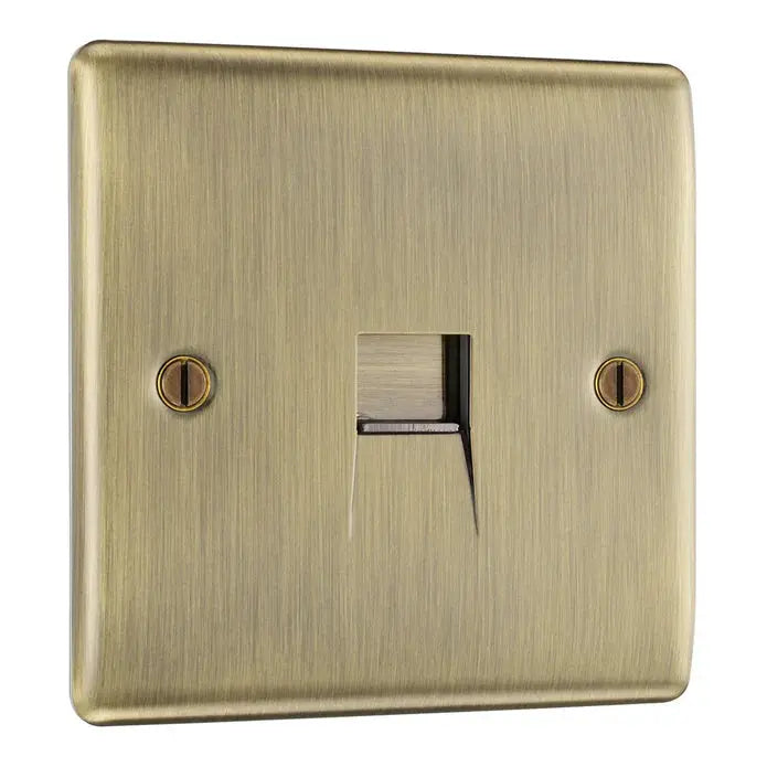 BG Nexus Antique Brass Switches and Sockets Black Inserts Full Range BG Nexus
