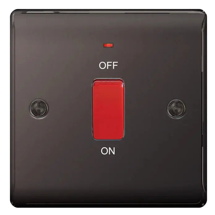 BG Nexus Black Nickel Switches and Sockets Black Inserts Full Range ACAS Electrical