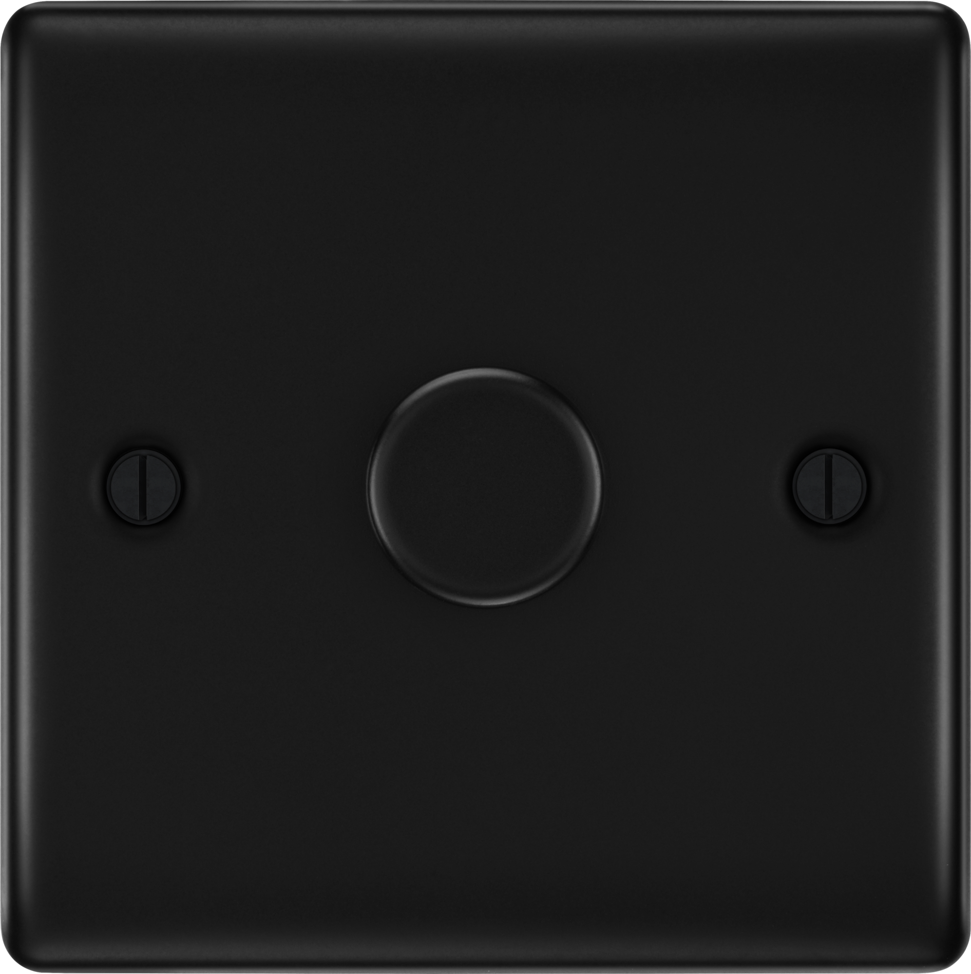BG Nexus Metal Matt Black 1 Gang 200W 2 Way Push On-Off Intelligent LED Dimmer Switch - NFB81