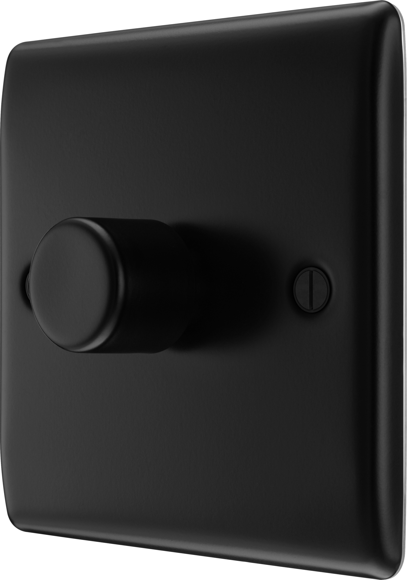 BG Nexus Metal Matt Black 1 Gang 200W 2 Way Push On-Off Intelligent LED Dimmer Switch - NFB81