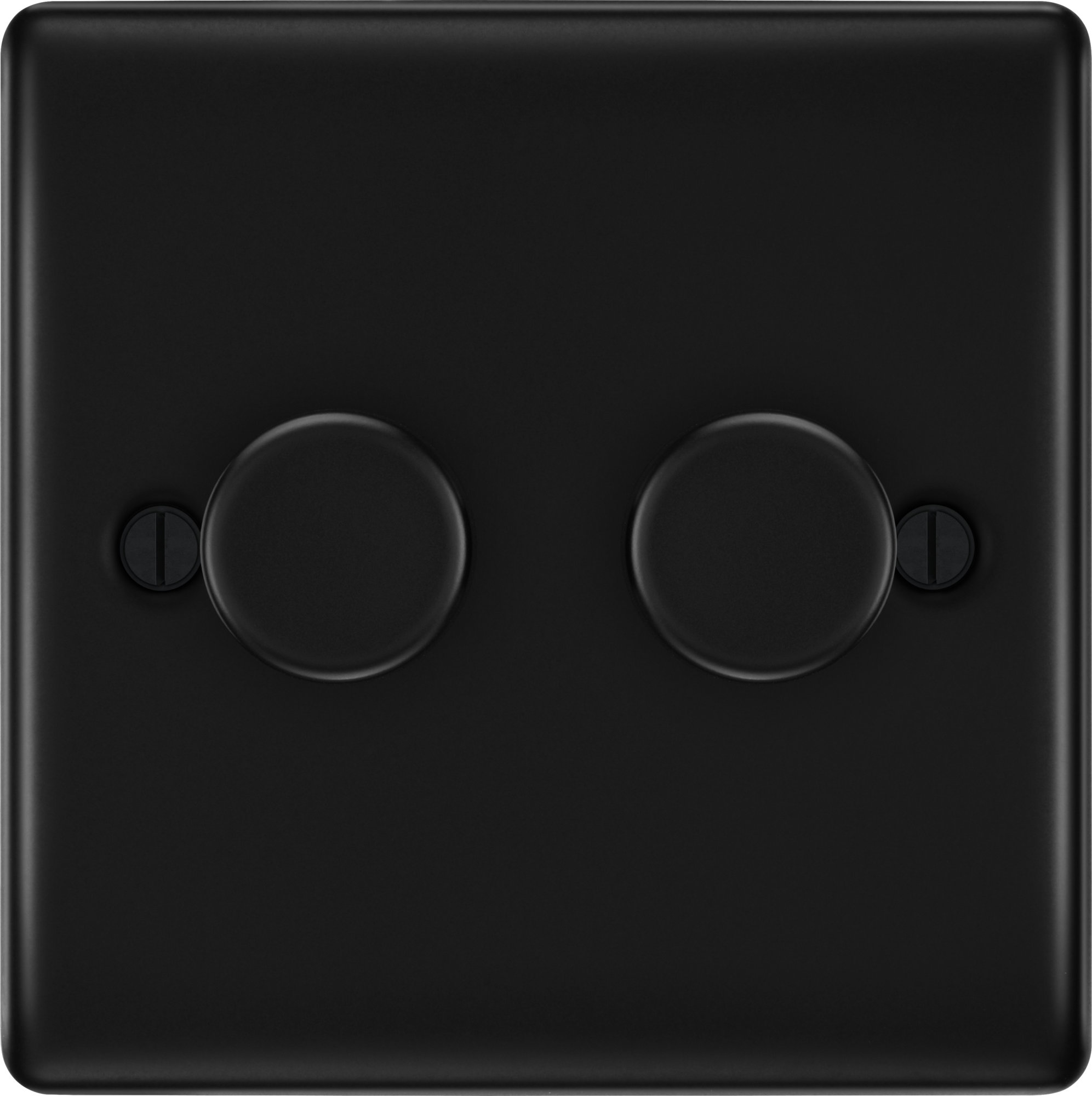 BG Nexus Metal 2 Gang Dimmer Switch in Matt Black