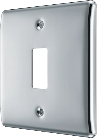 BG RNPC1 Polished Chrome 1 Gang Front Cover Plate