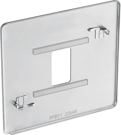 BG RFBS1 Screwless Brushed Steel 1 Gang Front Cover Plate