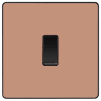 BG Evolve Polished Copper Screwless Single Light Switch PCDCP12B