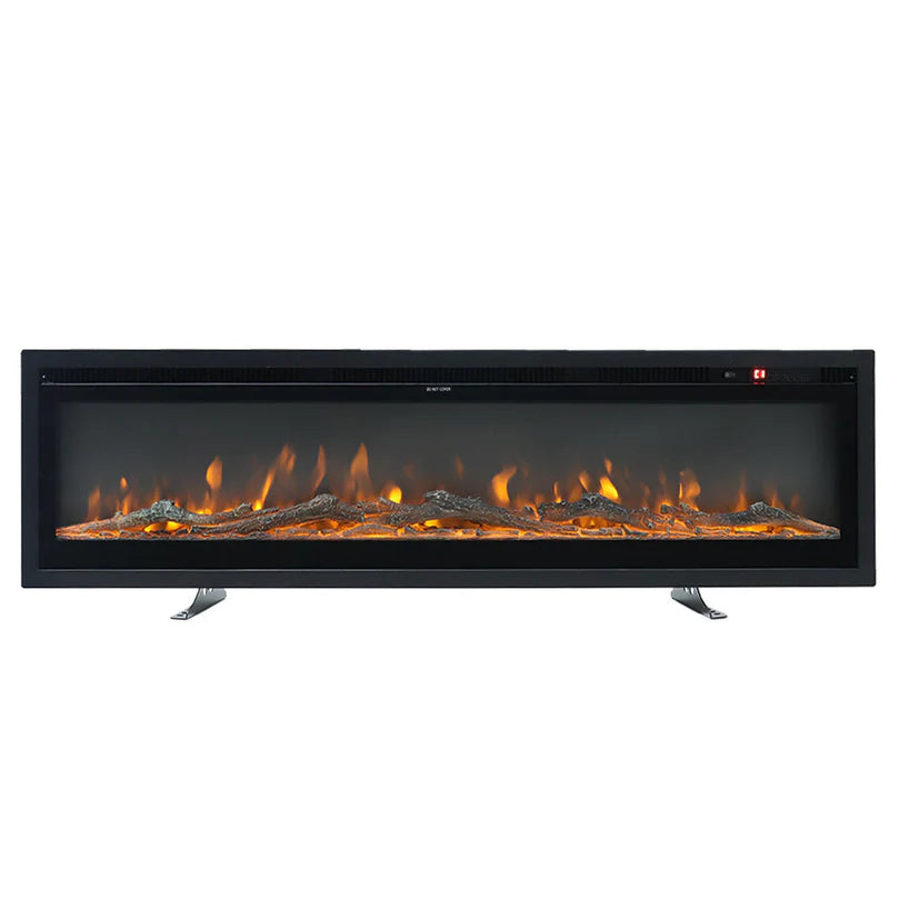 40/50/60/70/80 Inch Electric Fireplace 12 Colour LED Flame Effect Heater With Remote Control