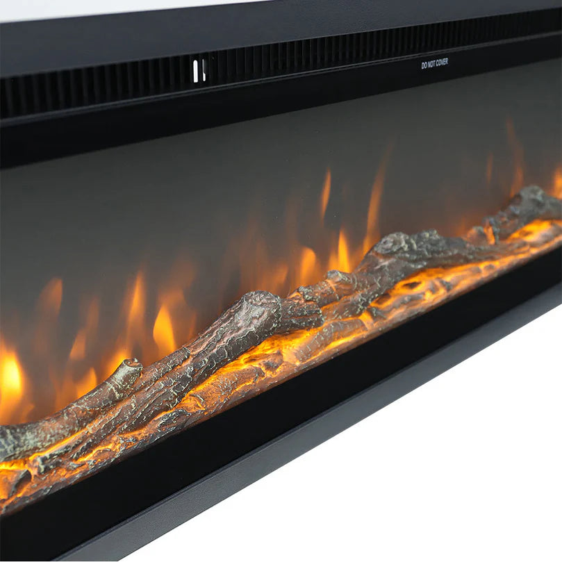 40/50/60/70/80 Inch Electric Fireplace 12 Colour LED Flame Effect Heater With Remote Control