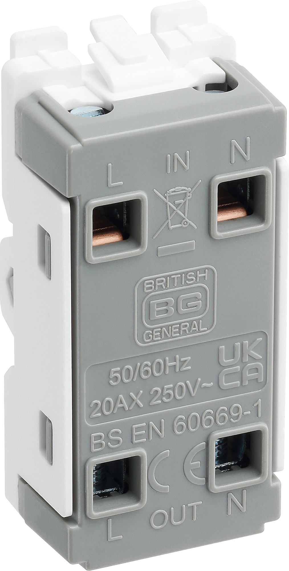 BG RBN30 Black Nickel 20 Amp Double Pole Switch Appliance Grid Switch