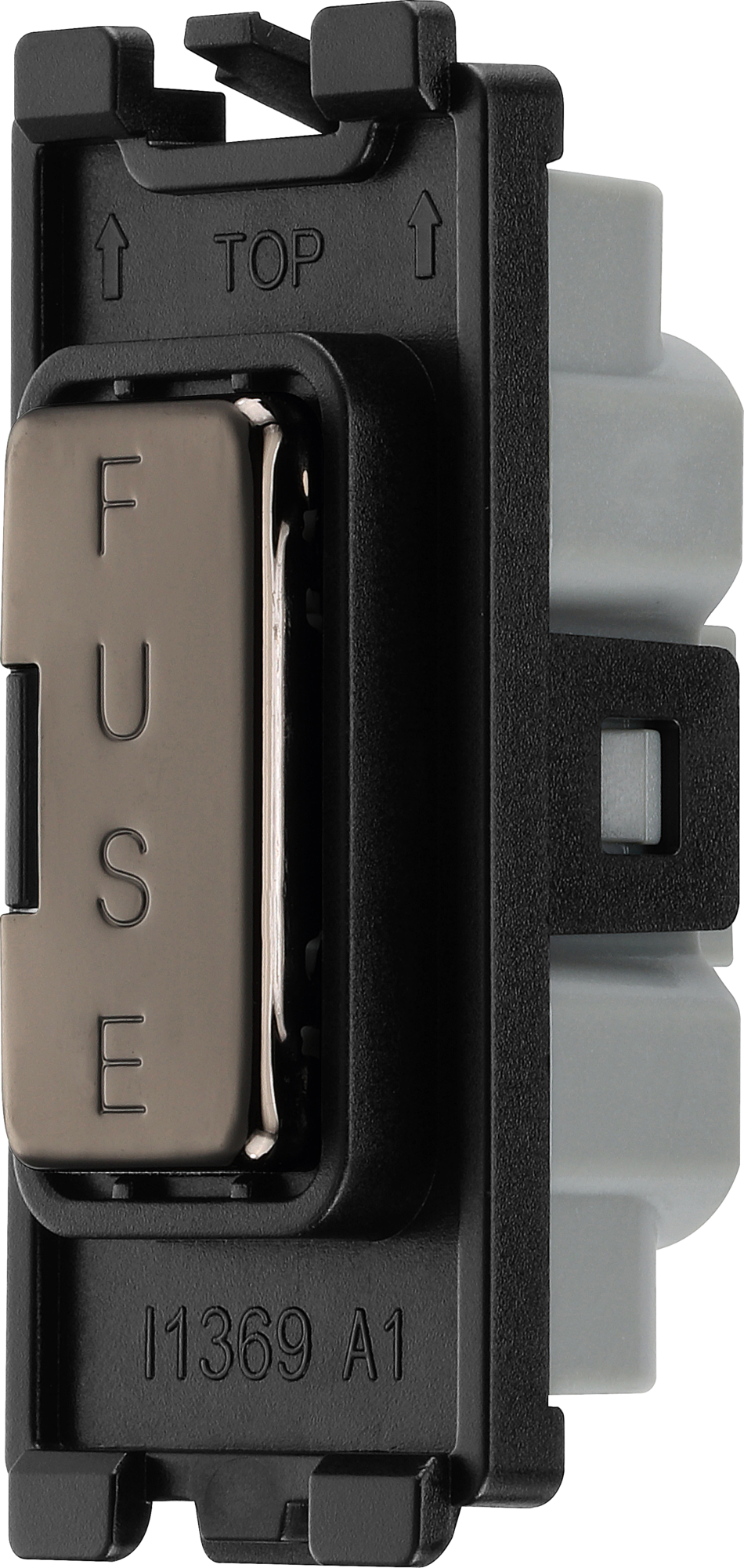 BG RBNFUSE Black Nickel Grid Fuse Holder Module