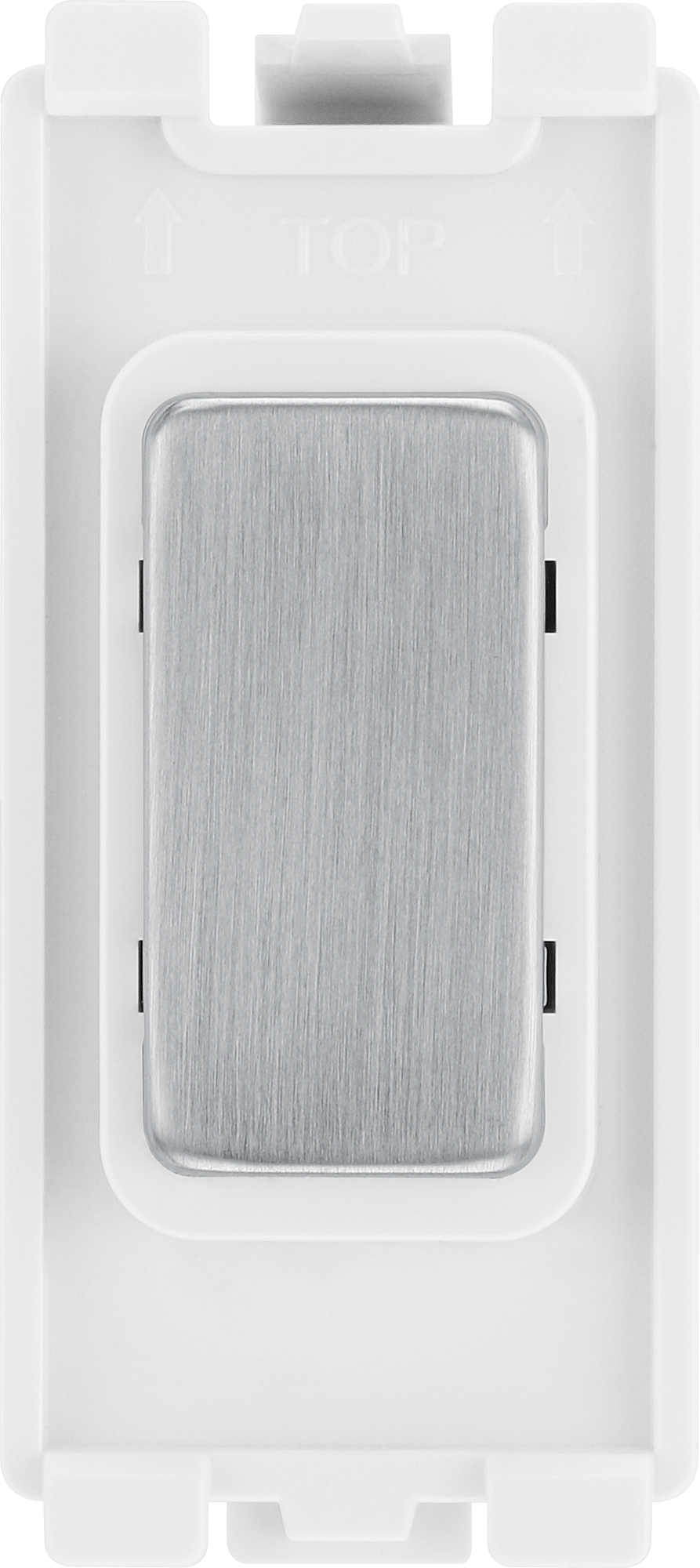 BG RBSBLNK Brushed Steel Grid Blank Switch