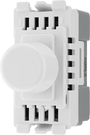 BG RDLT White Dual Intelligent Dimmer Module 2 Way Grid Light Switch