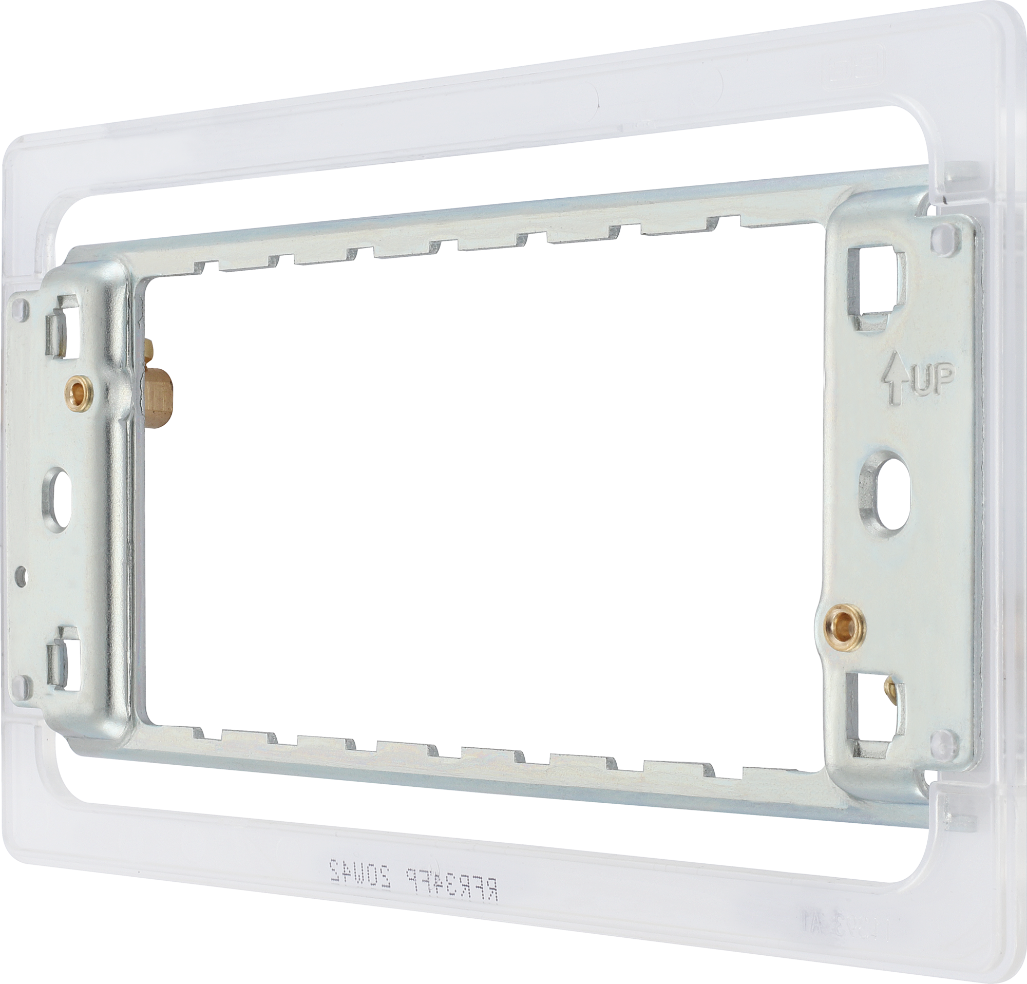 BG RFR34FP Screwless 3 & 4 Gang Grid Yoke Mounting Frame