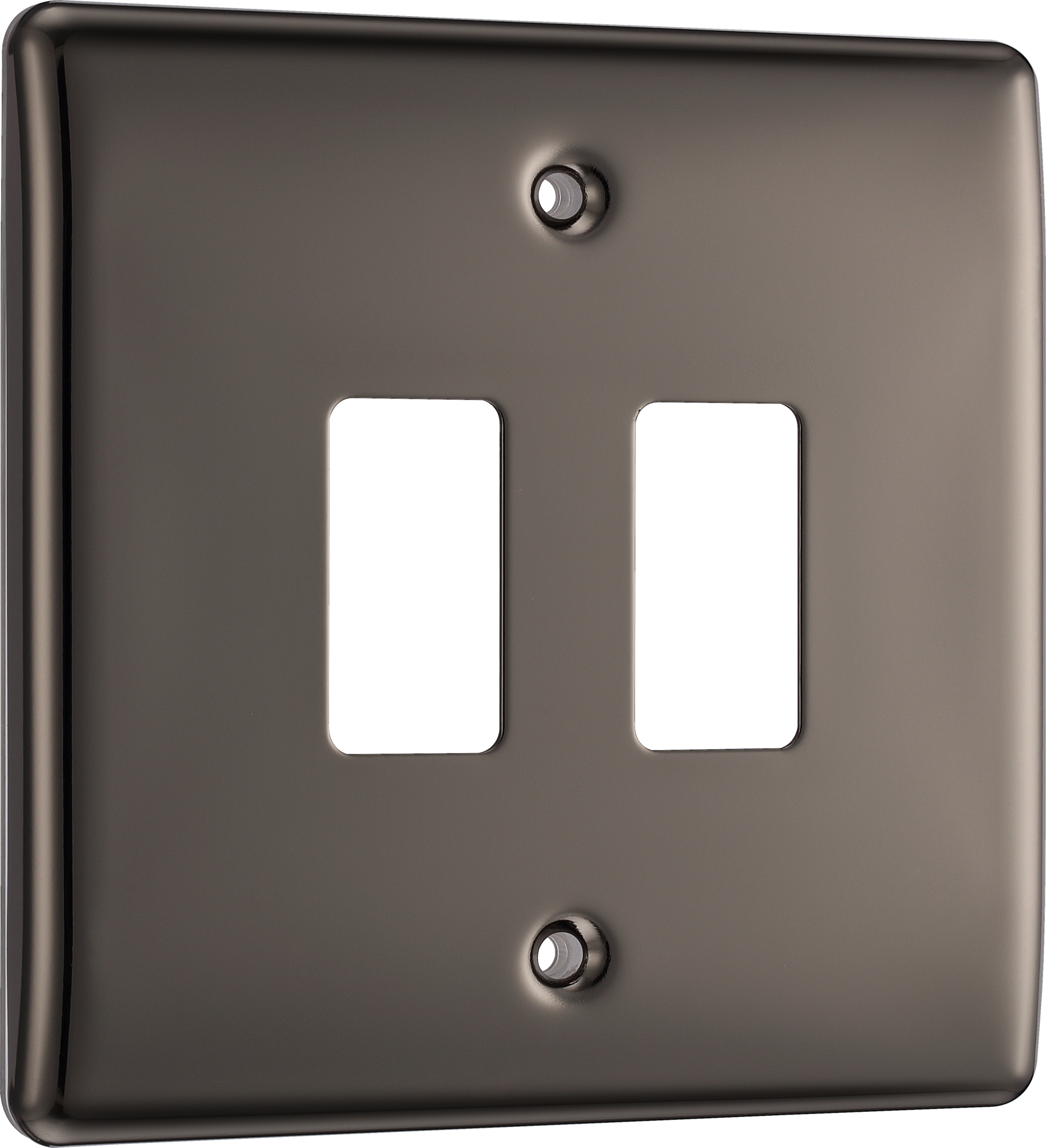 BG RNBN2 Black Nickel 2 Gang Front Cover Plate