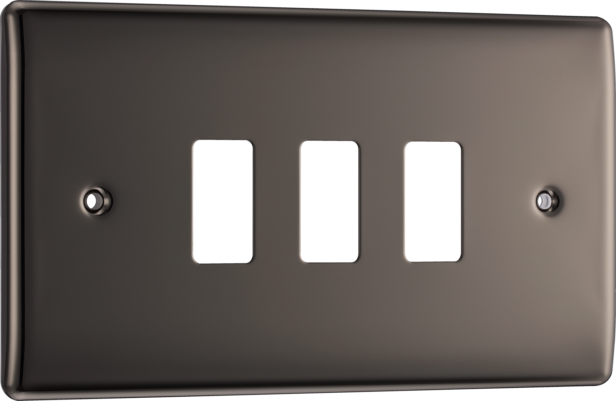 BG RNBN3 Black Nickel 3 Gang Front Cover Plate