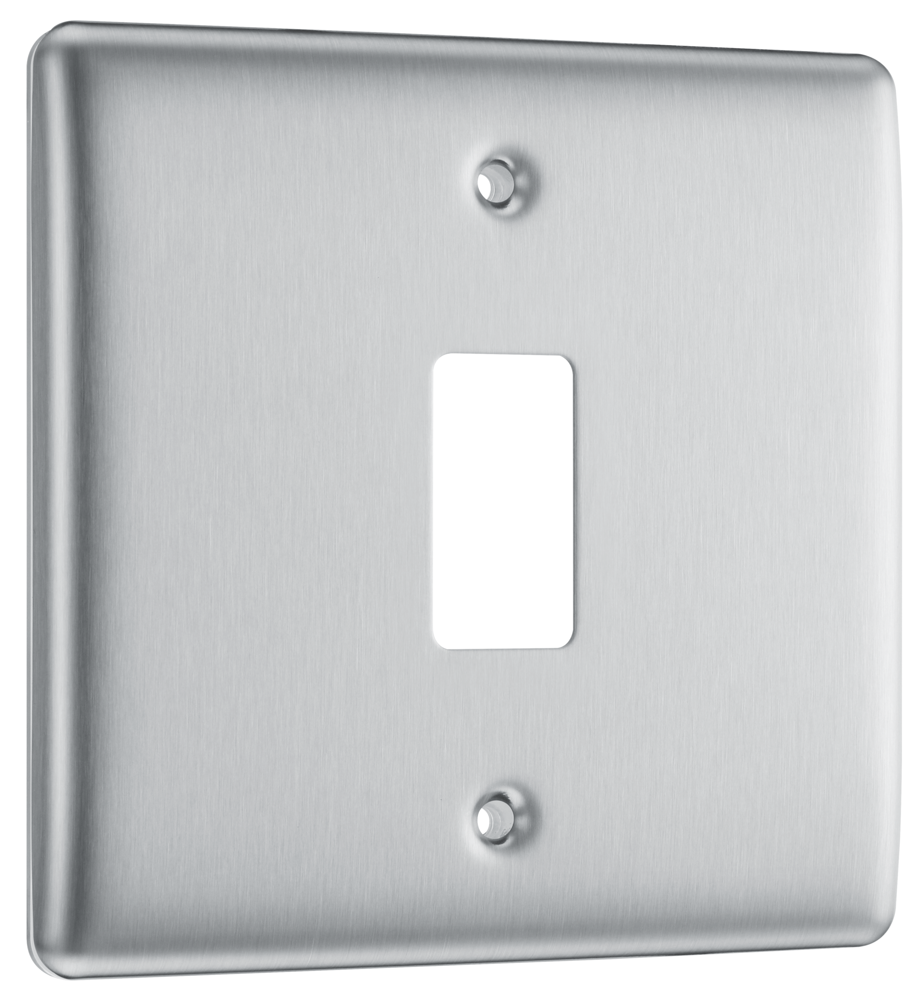 BG RNBS1 Brushed Steel 1 Gang Front Cover Plate