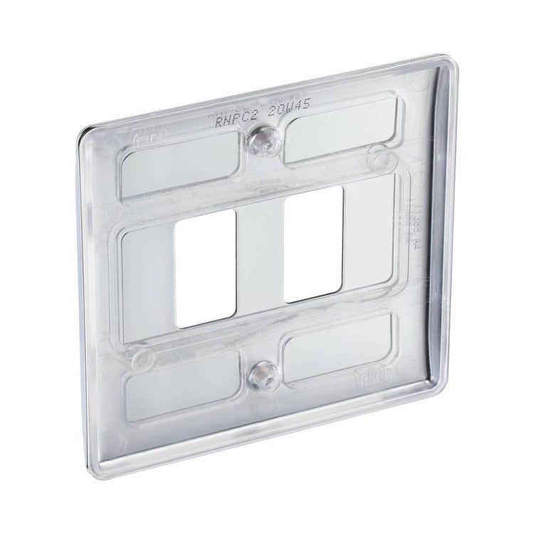 BG RNPC2 Polished Chrome 2 Gang Front Cover Plate