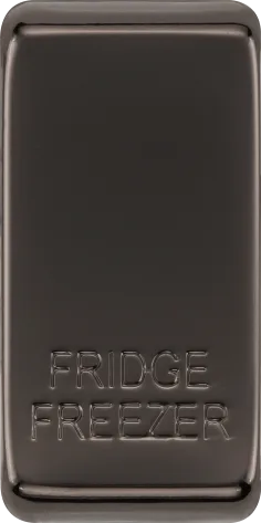 BG Black Nickel 20 Amp Double Pole Appliance Grid Switch Labelled Fridge Freezer -RRFFBN-01