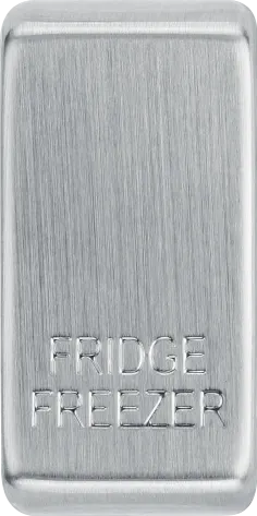 BG Brushed Steel 20 Amp Double Pole Appliance Grid Switch Labelled Fridge Freezer - RRFFBS-01