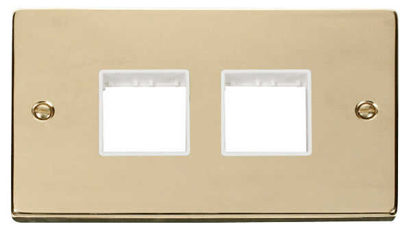 Click MiniGrid 2 Gang Plate (2 x 2) Aperture - White – VPBR404WH