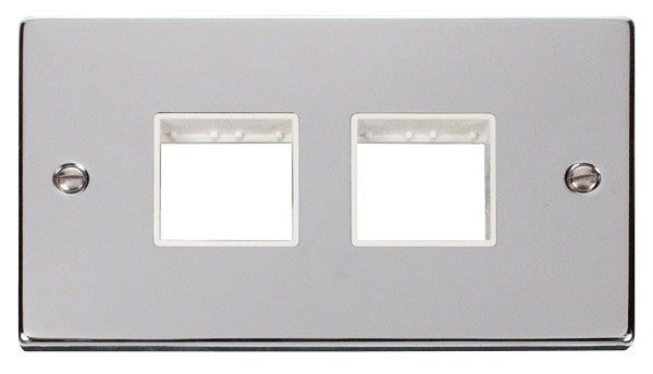Click MiniGrid 2 Gang Plate (2 x 2) Aperture - White – VPCH404WH