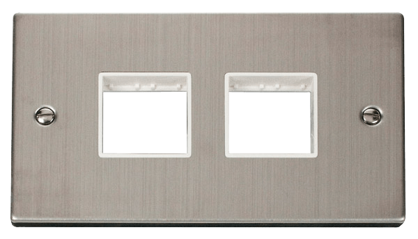 Click MiniGrid 2 Gang Plate (2 x 2) Aperture - White – VPSS404WH