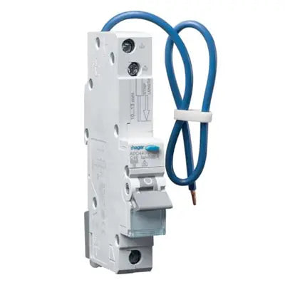 Hager RCBO 32A 10KA 30 MA A 1 MODULE 1P A TYPE ADB432U Hager