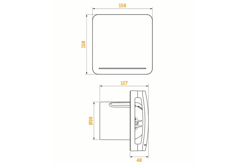 Envirovent ECO DMEV+HT Extractor Fan Adjustable Timer & Humidity Sensor