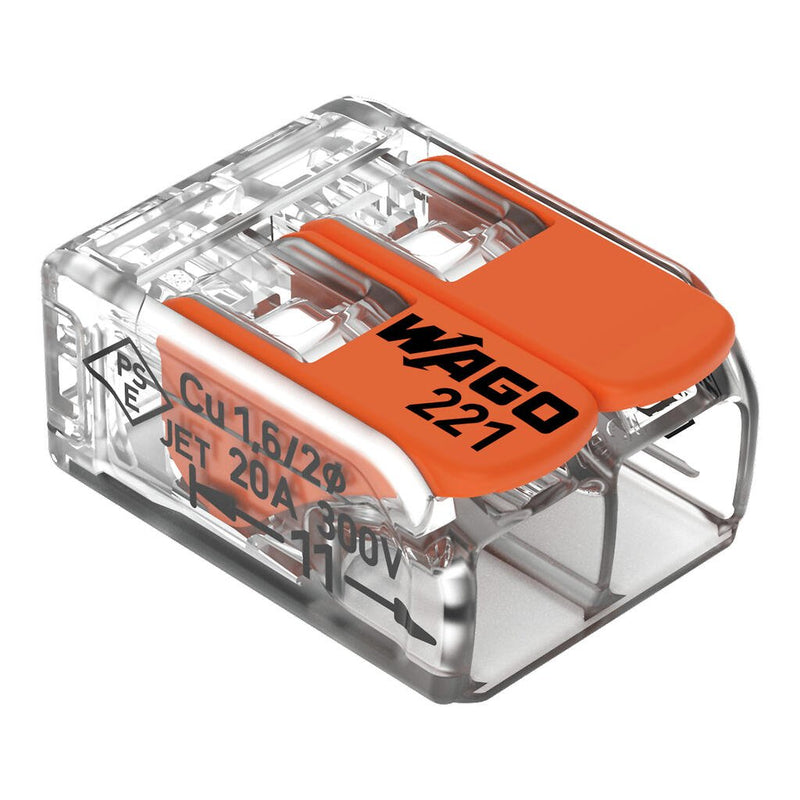 Wago Slim Lever Connector 2x4mm 221-412  (100 Box)
