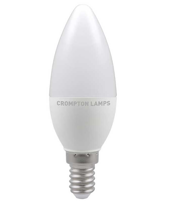 Crompton 5.5 Watt E14 LED Candle Bulb (Frosted) in Warm White